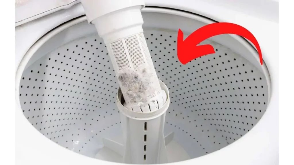 Whirlpool top load washer lint trap location
