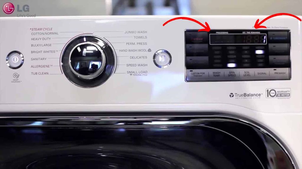 LG washer stuck at minutes