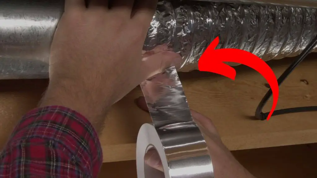 Taping a dryer vent