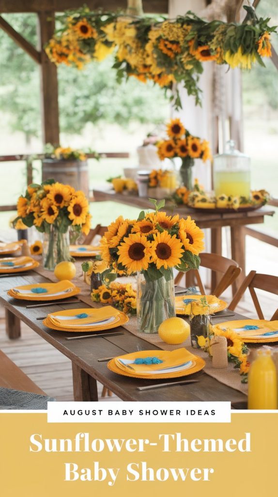 August baby shower ideas- sunflower theme 2