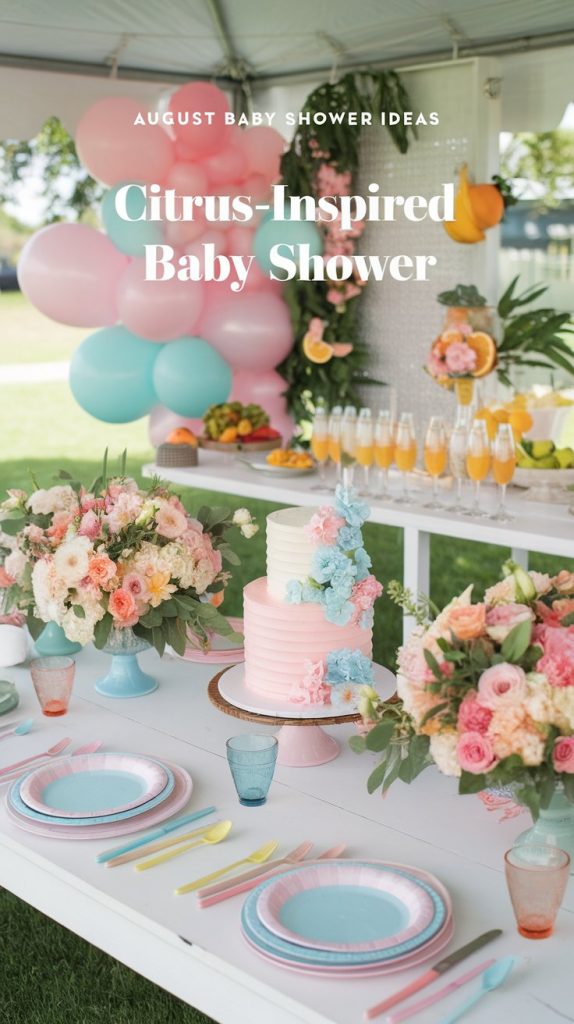 August baby shower ideas citrus inspired 4