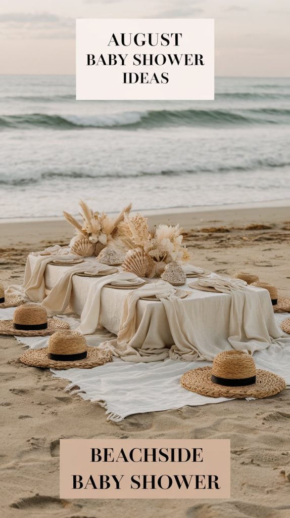 August baby shower ideas beach side