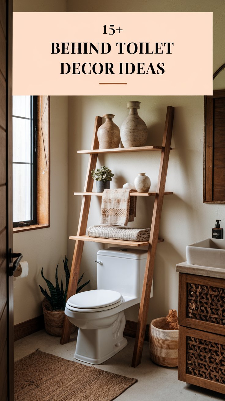 Leaning Ladder Shelf for a Modern Look