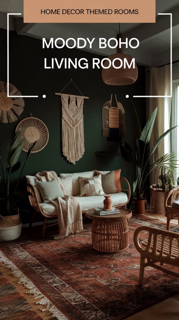 Moody Boho Living Room