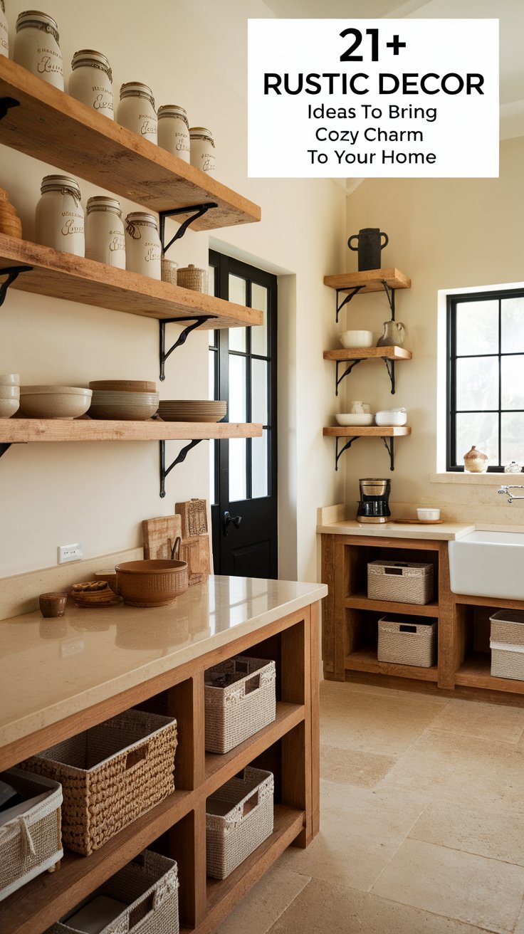 Install Open Wooden Shelving in the Kitchen