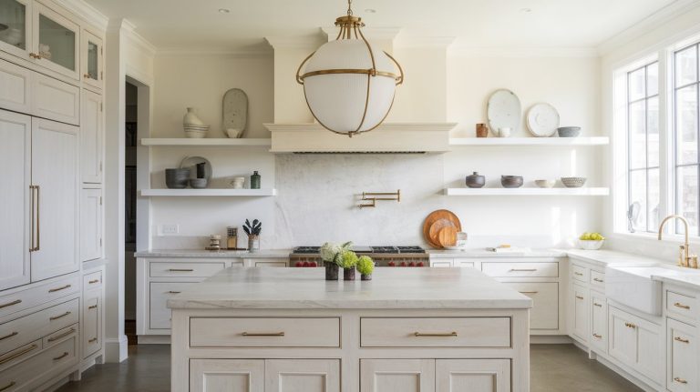 White Washed Oak Cabinets