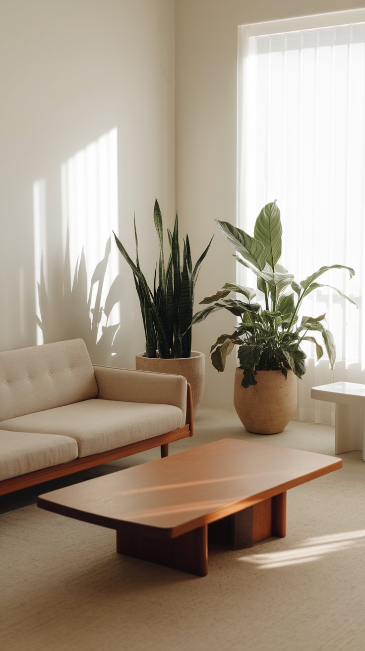 Decorate with indoor plants for natural air purification