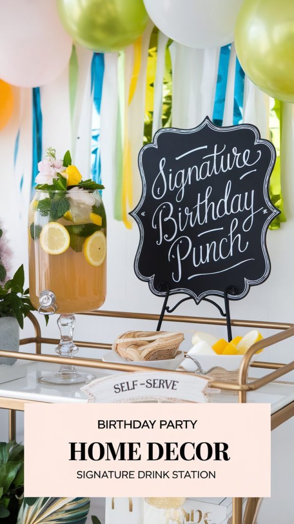 Birthday Signature Drink Station