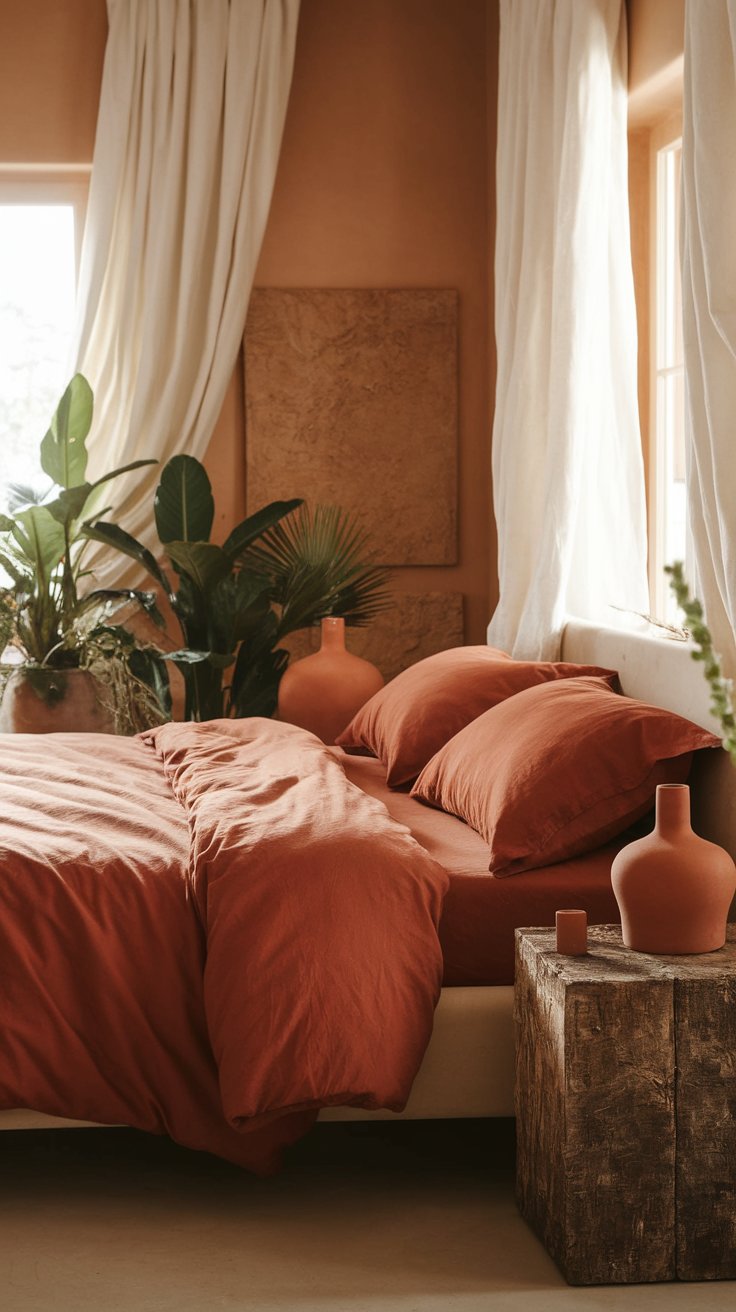 Terracotta accents for a rich, warm touch