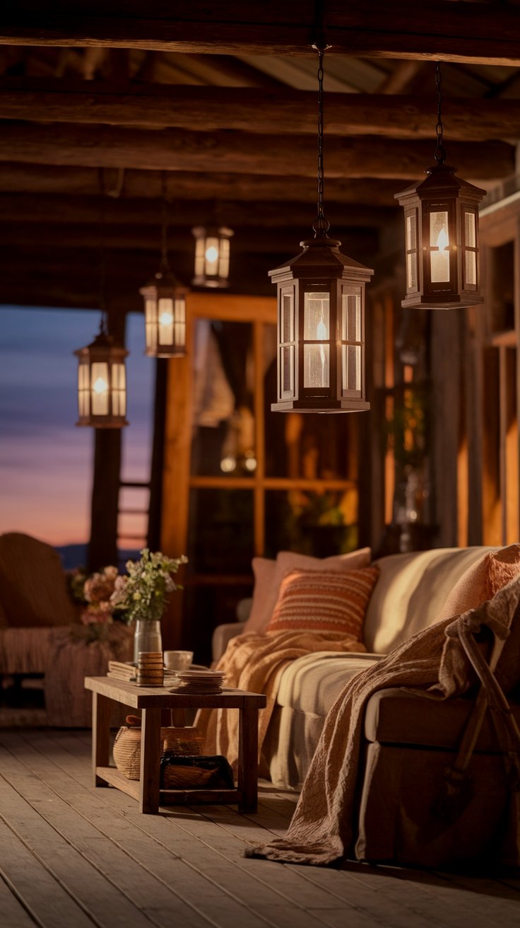 Hanging Lanterns for a Cozy Glow