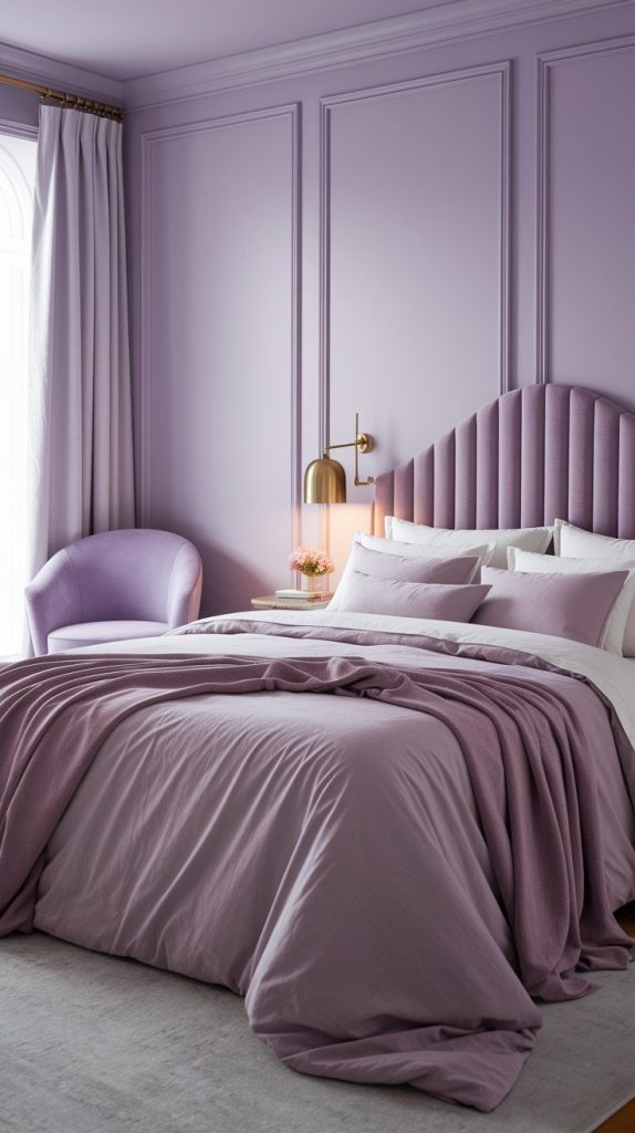 Bring serenity into your bedroom with lavender and dusty lilac