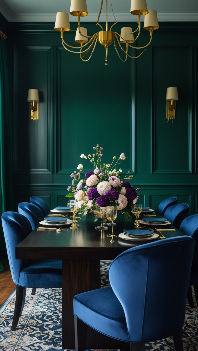 Use jewel tones for a dramatic, moody feel