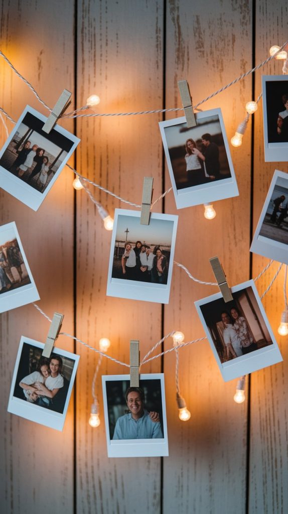 Family Memory Wall with Polaroids