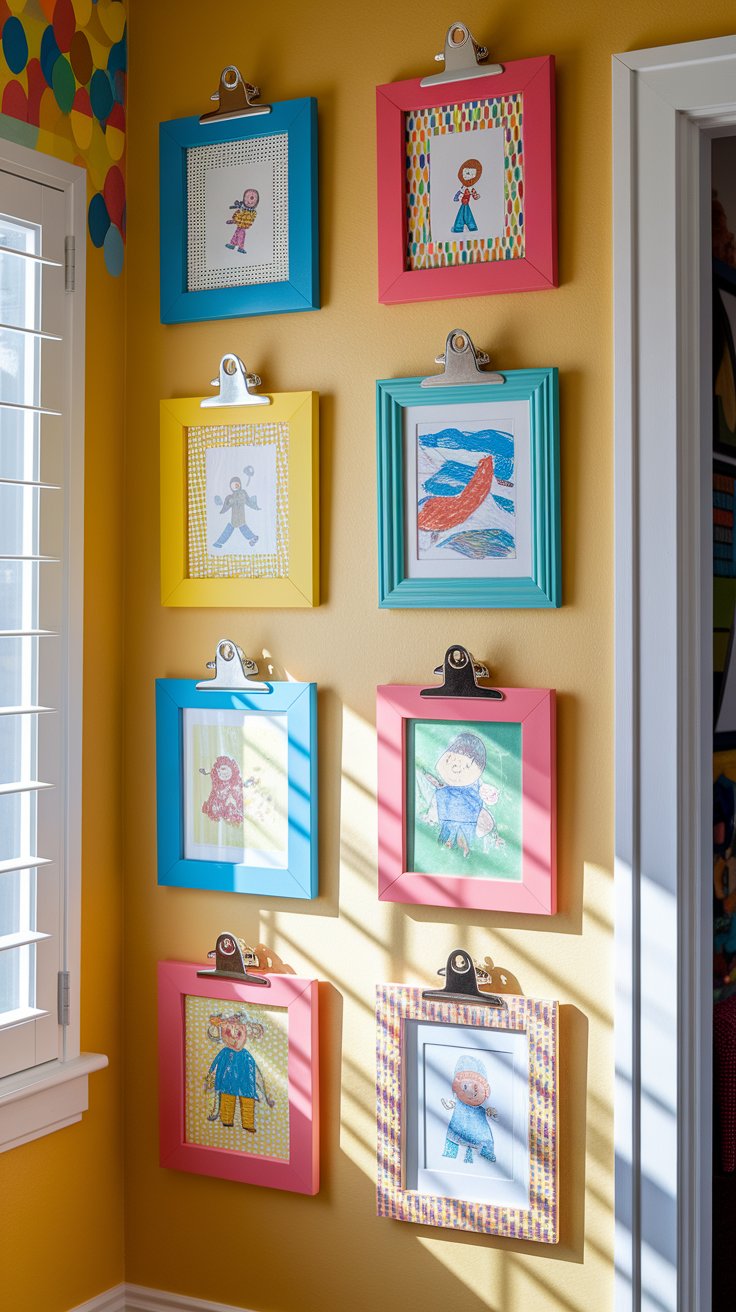 Kids' Art Display Wall