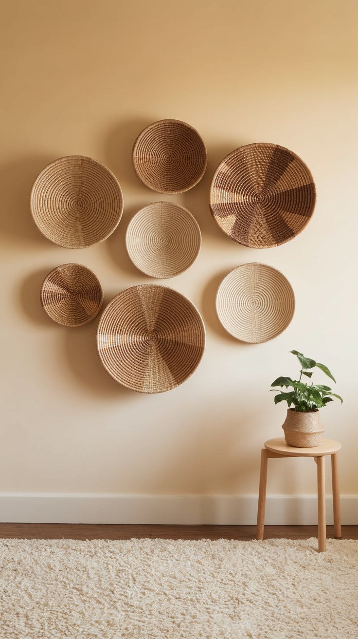 DIY Woven Basket Wall Decor for Texture