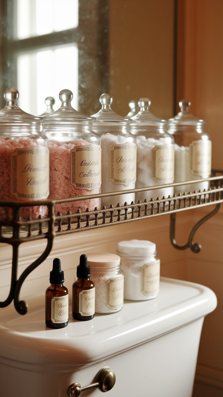 The "Antique-Inspired Apothecary" – Vintage Glam Done Right