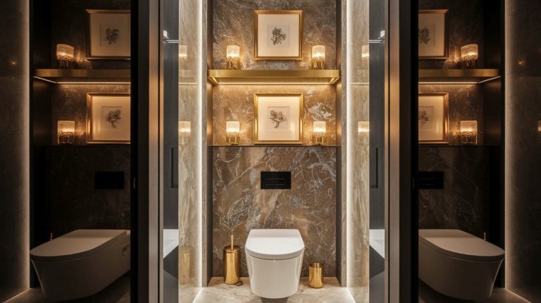 Luxurious Ways to Decorate the Space Behind Your Toilet