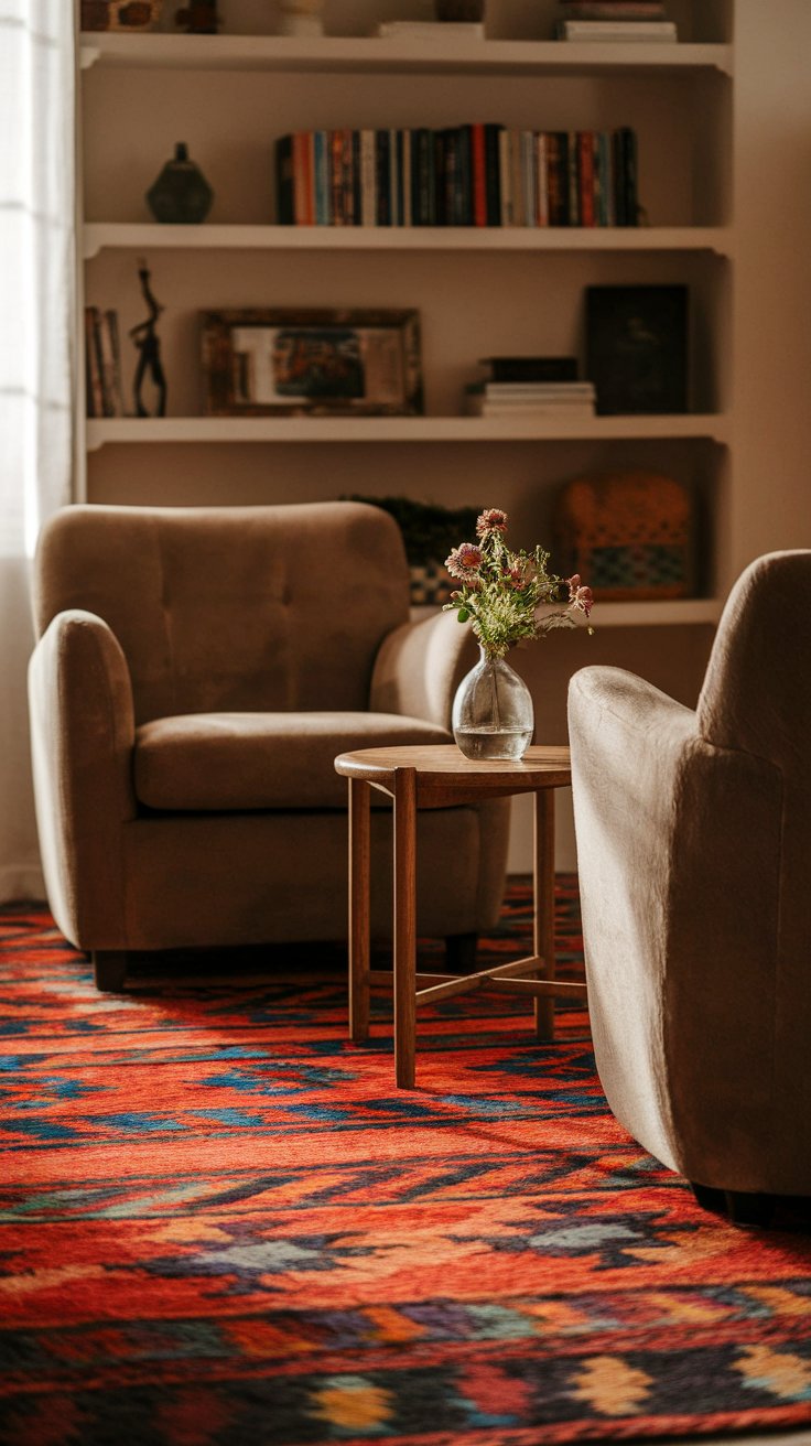 Handwoven Wool Rugs with Geometric Patterns