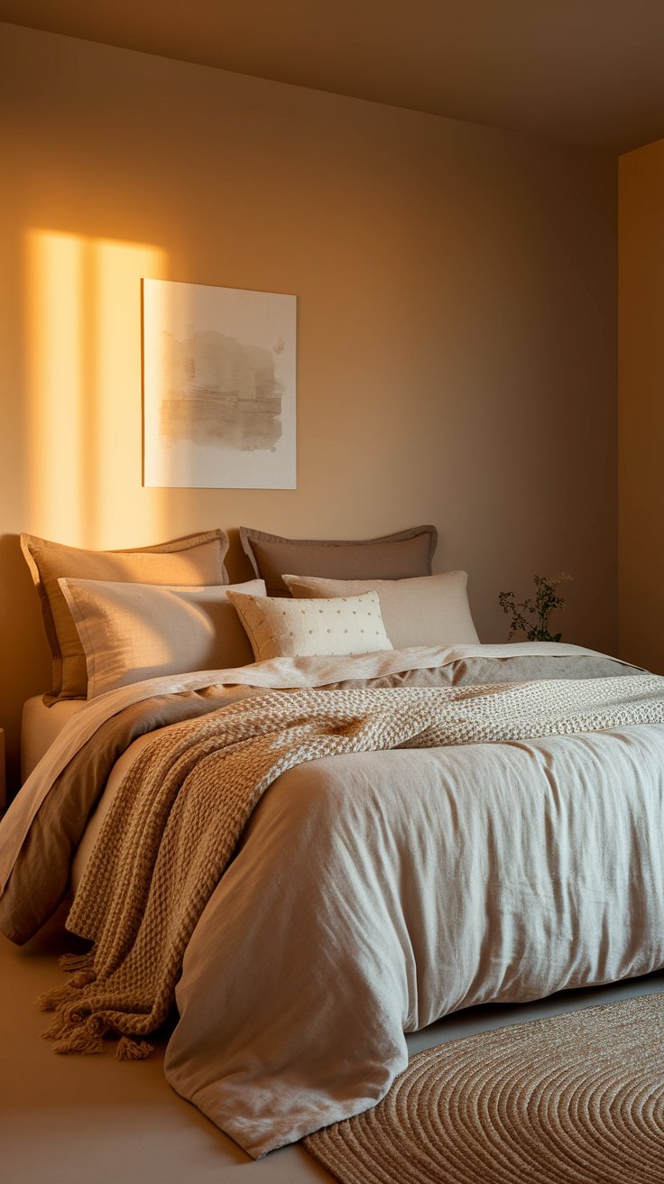 Keep It Cozy with Neutral Layered Bedding