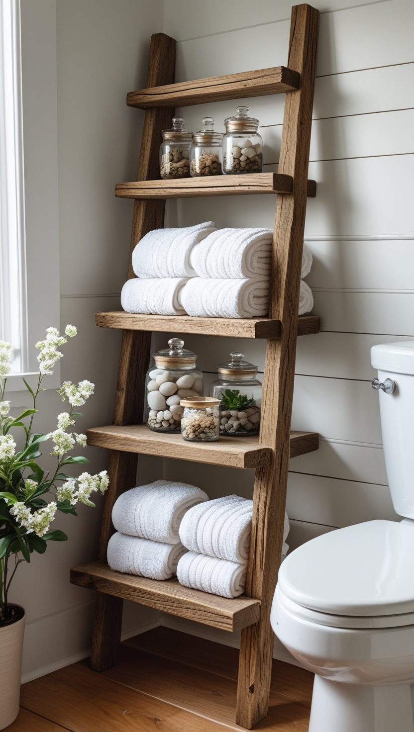 Use a Ladder Shelf for a Stylish Storage Solution