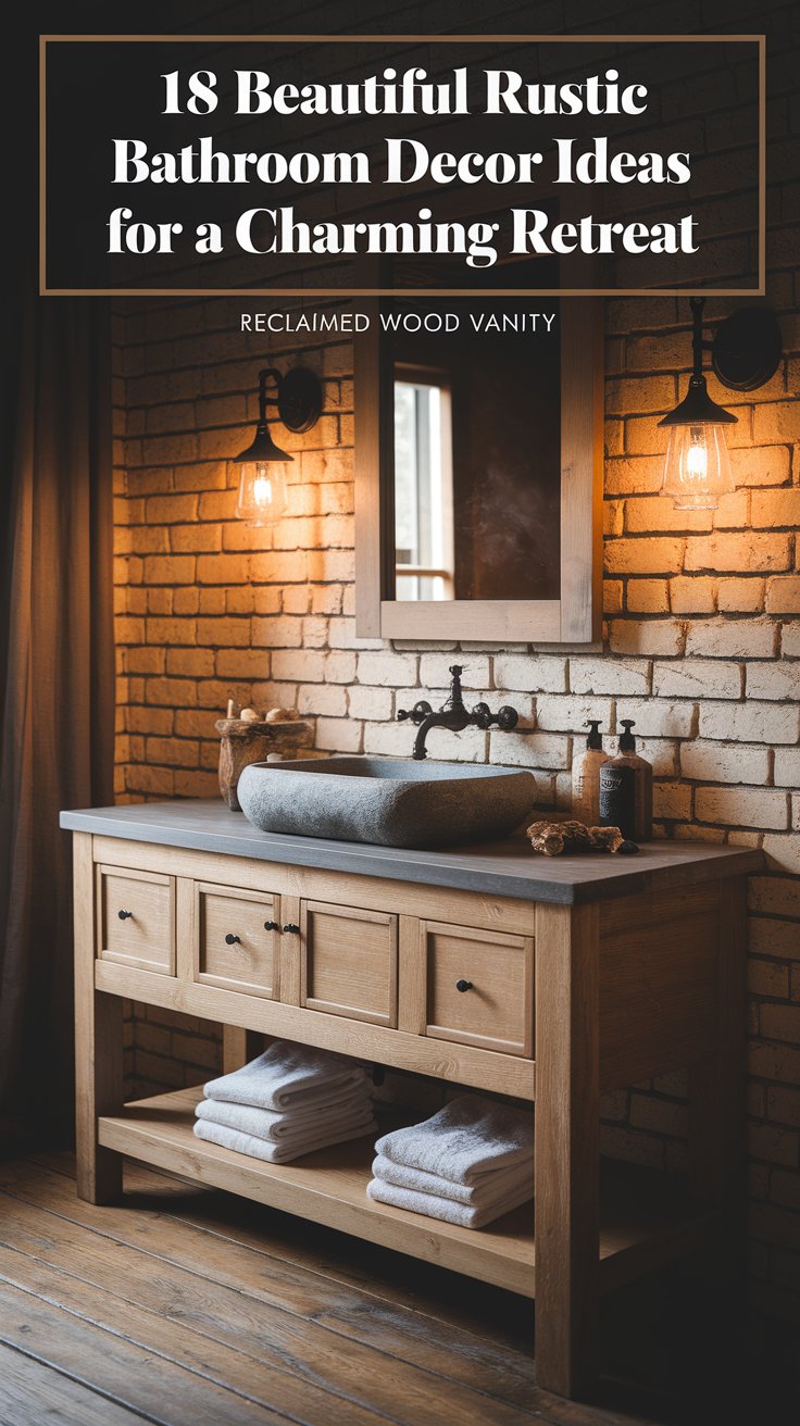 Reclaimed Wood Vanity for a True Rustic Look