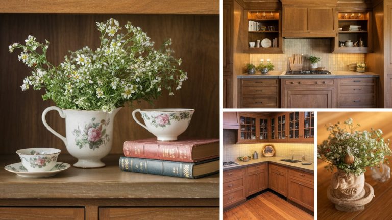 Rustic Decor Ideas for Styling Above Kitchen Cabinets