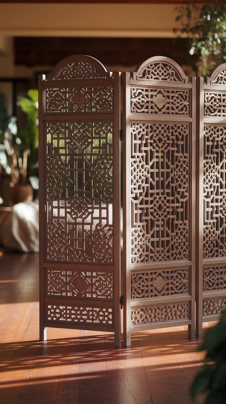 Carved Wood Room Dividers