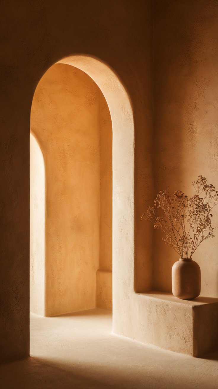 Arched Doorways in Textured Plaster