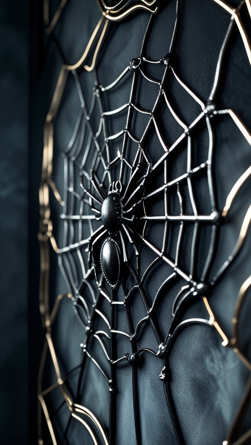 Cobweb-Inspired Metal Wall Art