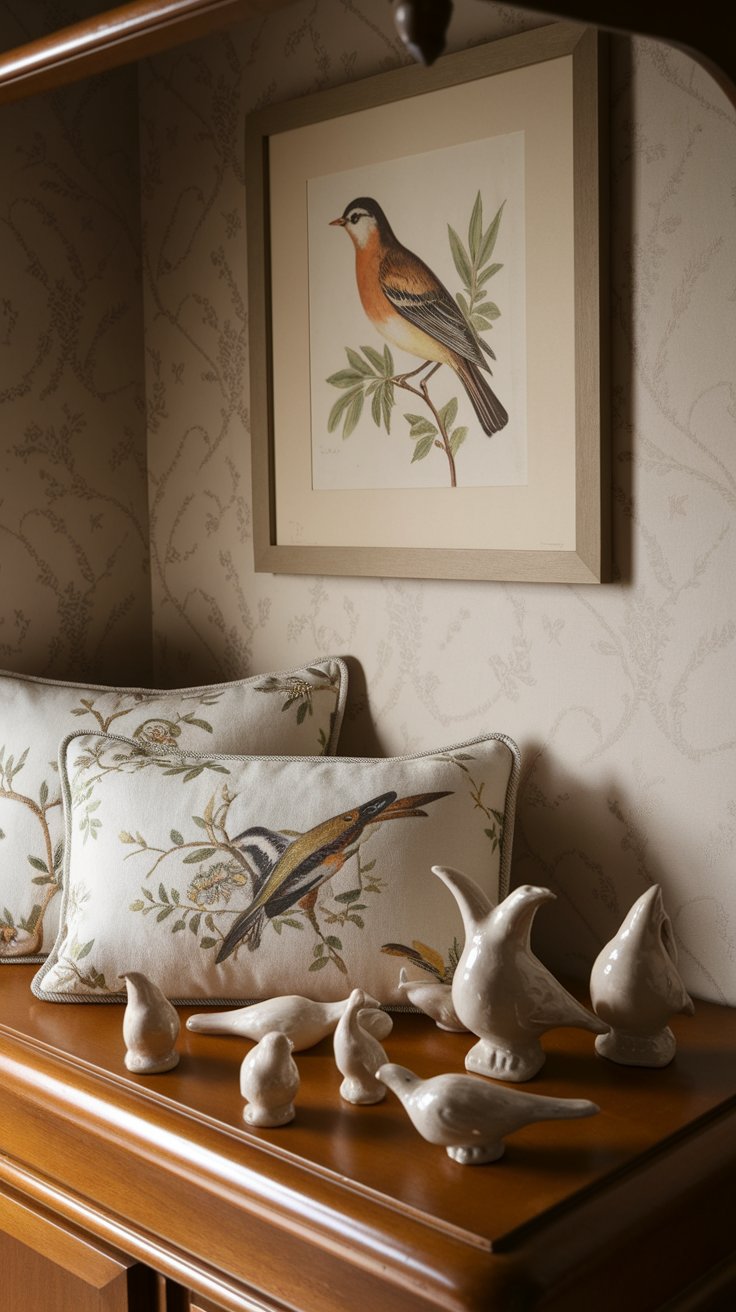 Decorate with Bird-Themed Accents for a Whimsical Touch