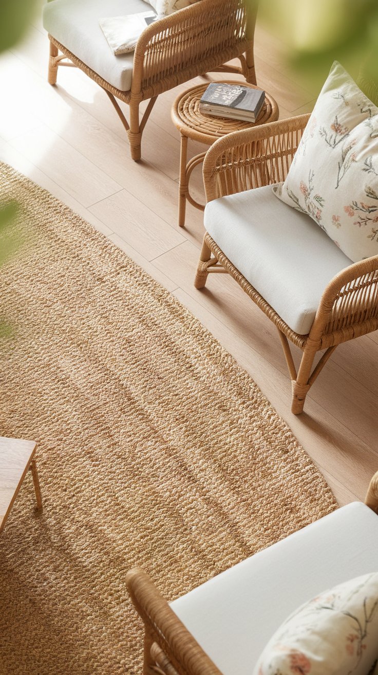 Replace Heavy Rugs with Lightweight, Natural Fiber Rugs