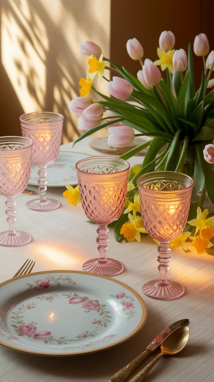 Use Clear or Light-Colored Glassware for a Delicate Touch