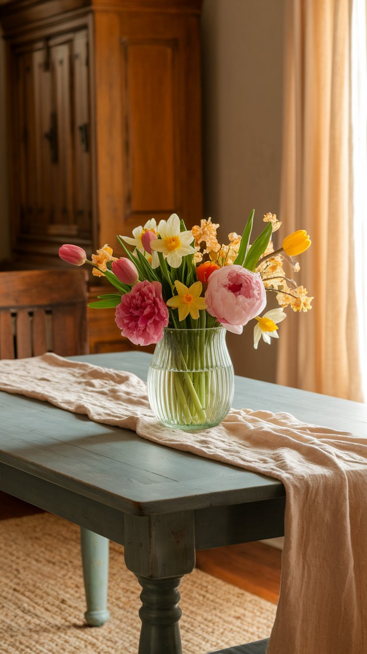 Incorporate Fresh or Faux Spring Flowers