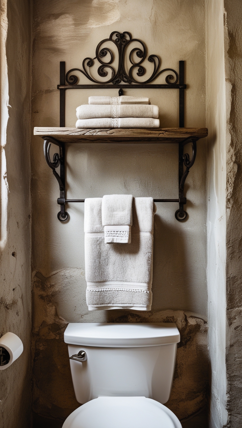 Wrought Iron Towel Rack for a Classic Touch