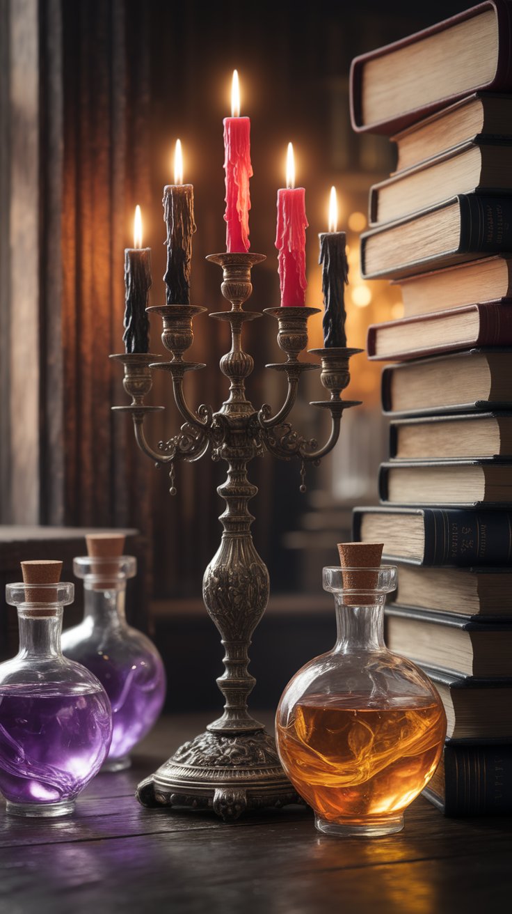 Candles, Candelabras, and Lanterns for Witchy Lighting