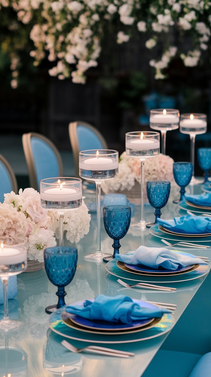 The Water-Themed Table with Floating Centerpieces