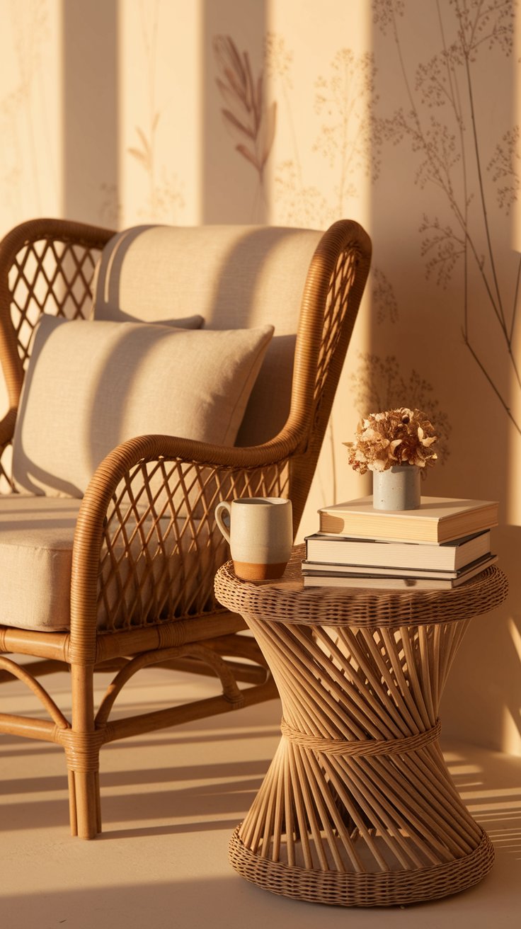 Opt for rattan and wicker furniture pieces