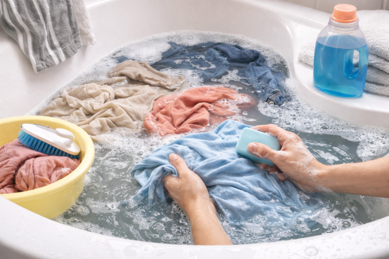 Wash Clothes in a Bathtub