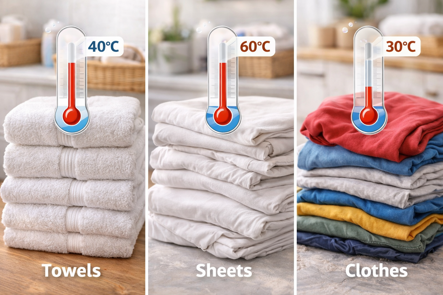 What Temperature Should You Wash Towels, Sheets, and Clothes