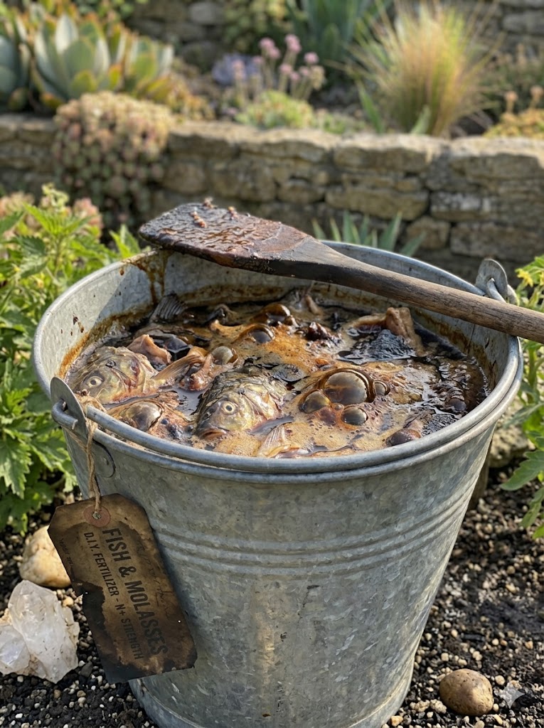 DIY fish emulsion fertilizer providing strong nitrogen boost